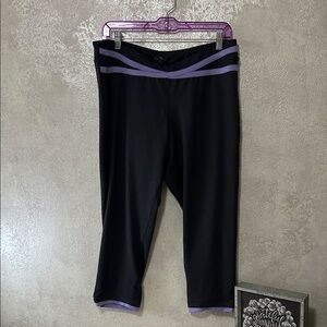 Champion Black and Purple Track Pants